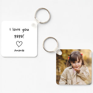 Chaveiro Filha para mensagem de amor de foto do Pai