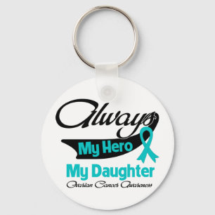 Chaveiro Filha - sempre meu herói - câncer de ovário