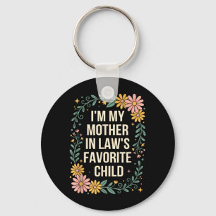 Chaveiro Filho Favorito da Sogra Floral Engraçado Filho em