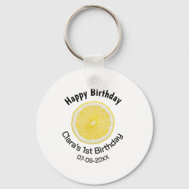 Chaveiro Filhos bebês primeiro aniversario lêmon fatia adic