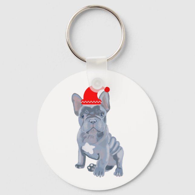 Chaveiro Filhote de Bulldog Francês Fofo  (Frente)