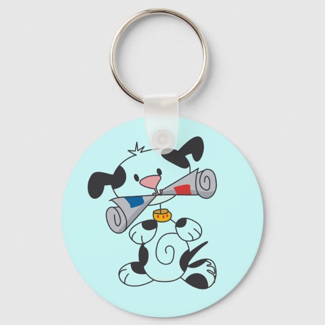 Chaveiro Filhote de cachorro com t-shirt e presentes do jor (Frente)