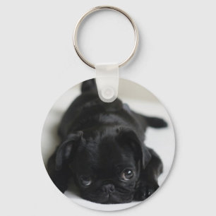 Chaveiro Filhote de cachorro preto do Pug