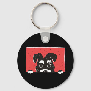 Chaveiro Filhote de Schnauzer Miniatura Preto Fofo