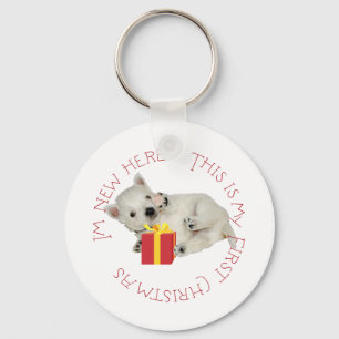Chaveiro Filhote de Westie Primeiro Natal