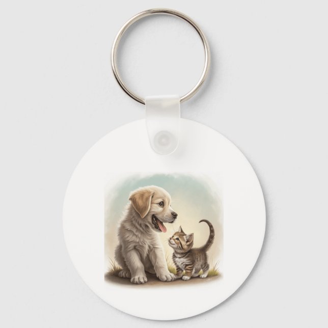 Chaveiro Filhote E Gatinho (Frente)
