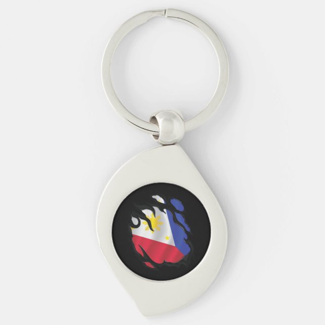 Chaveiro Filipinas - Bandeira em relevo (Frente)