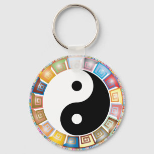 Chaveiro filosofia da ásia oriental yin yang