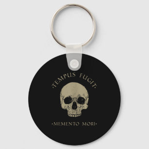 Chaveiro Filosofia Stoic Tempus Fugit Memento Mori Skull S