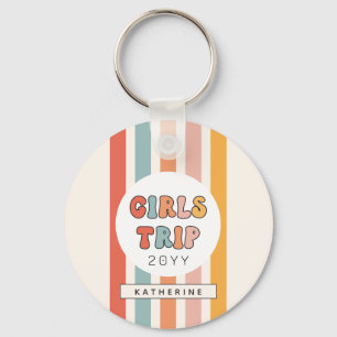 Chaveiro Fim de Semana de Raparigas Retro Personalizadas