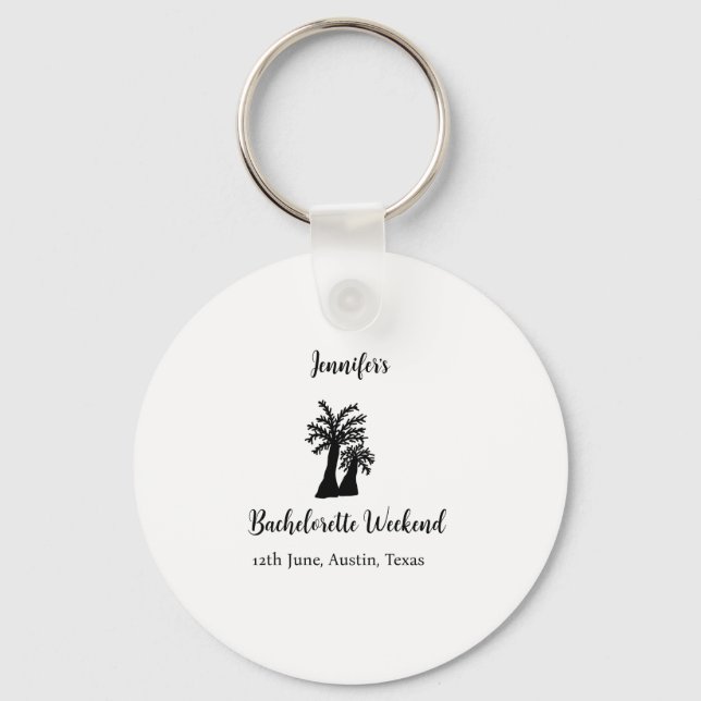 Chaveiro Fim de semana de solteira clube da árvore de coco  (Frente)