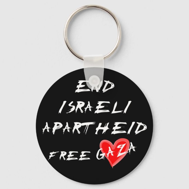 Chaveiro Fim do apartheid israelense em Gaza (Frente)