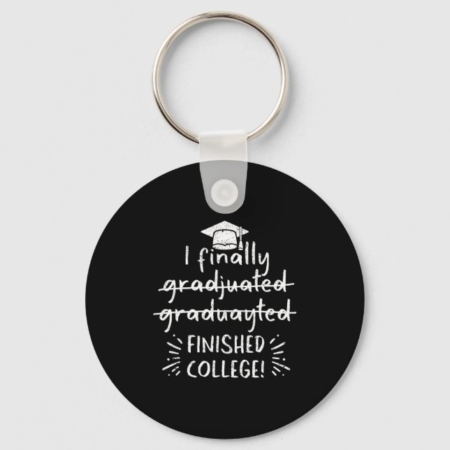 Chaveiro Finally graduated finished college funny graduatio (Frente)