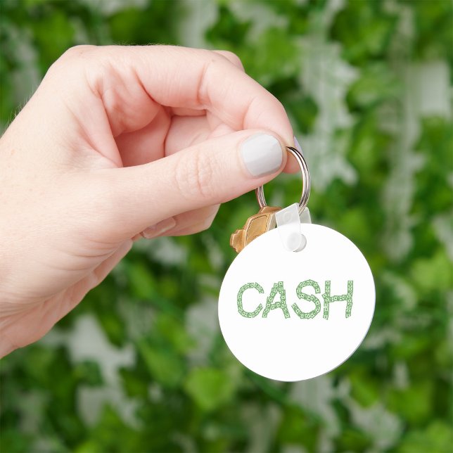 Chaveiro Finanças Verdes da Palavra Dinheiro (Criador carregado)