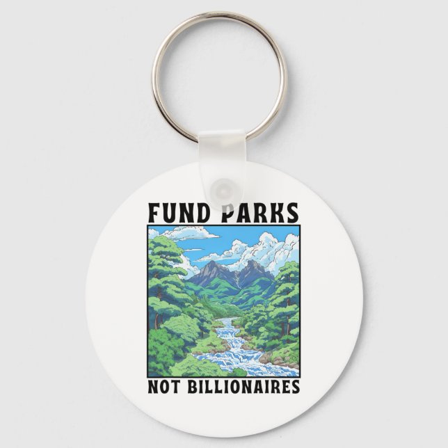 Chaveiro Financie Parques, Não Bilionários  (Frente)