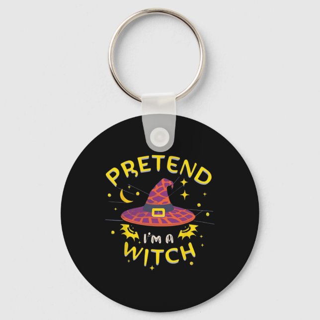 Chaveiro Fingir que sou um fantasma de bruxaria no Hallowee (Frente)