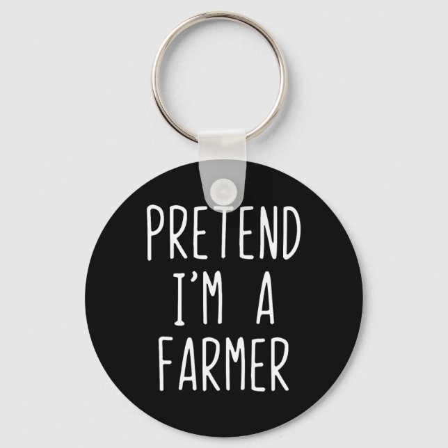 Chaveiro Fingir que sou um Farmer Fumando Halloween Engraça (Frente)