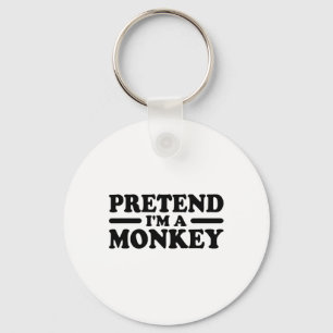 Chaveiro Fingir que sou um Tee de Costume de Macaco