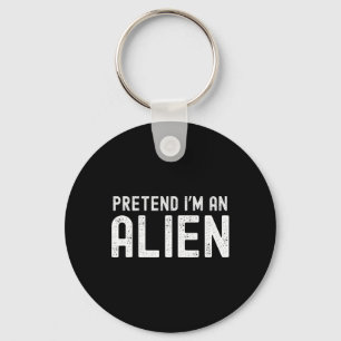 Chaveiro Fingir que sou uma fantasia de Halloween Alienígen