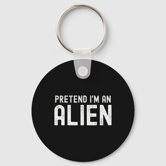 Chaveiro Fingir que sou uma fantasia de Halloween Alienígen (Frente)