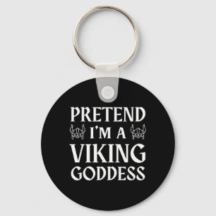 Chaveiro Fingir Uma Deusa Viking - Funny Lazy Halloween