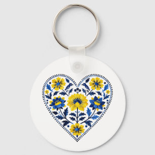 Chaveiro Fique ao lado da pintura tradicional ucraniana de 