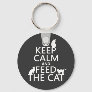 Chaveiro Fique Calmo e Alimente O Gato