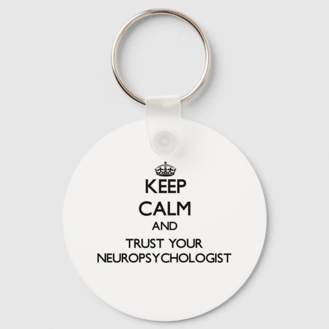 Chaveiro Fique calmo e confie no seu neuropsicólogo (Frente)