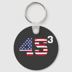 Chaveiro Fique com 45 Pro Trump USA Flag 4 de 4 de julho