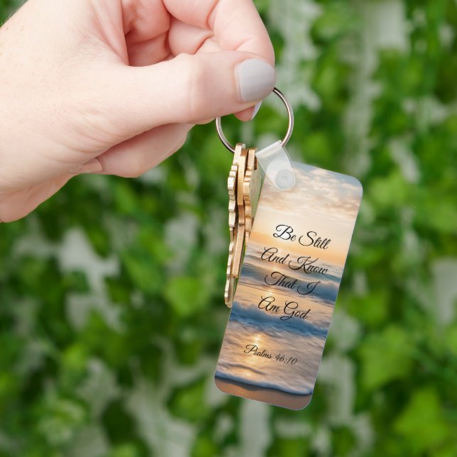 Chaveiro "Fique E Saiba Que Sou Deus" (Mão)