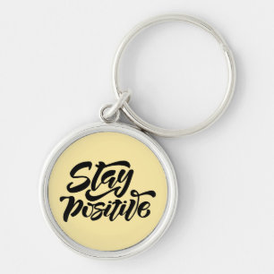 Chaveiro Fique Positivo Amarelo