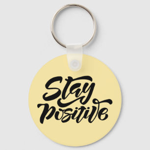 Chaveiro Fique Positivo Amarelo