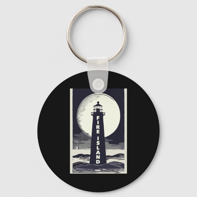 Chaveiro Fire Island Lighthouse New York Moon  (Frente)