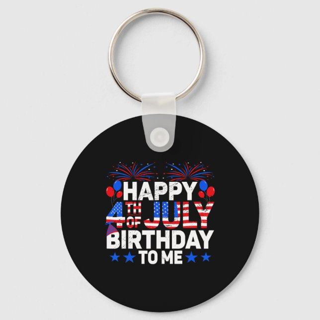 Chaveiro Firecracker Fireworks Usa Flag Happy 4 De Julho B (Frente)