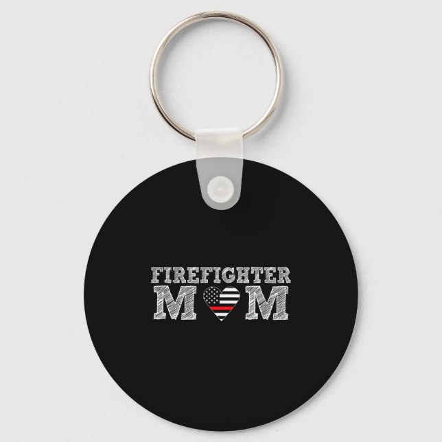 Chaveiro Firefighter Mom Fireman Gift Proud Firefighter Quo (Frente)