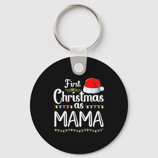 Chaveiro First Christmas As Mama New Mama 1st Christmas Xma (Frente)