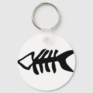 Chaveiro fishbones pretos dos peixes