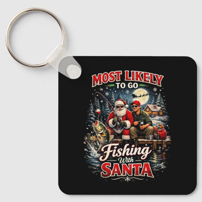 Chaveiro Fishing with Santa (Frente)
