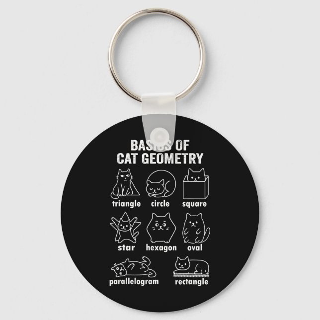 Chaveiro Física Divertida Da Geometria Do Gato De Volta à M (Frente)