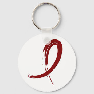 Chaveiro Fita A4 da Borgonha do mieloma múltiplo