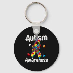 Chaveiro fita de conscientização do autismo peças de quebra