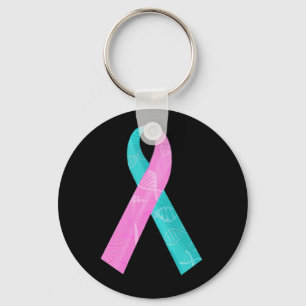 Chaveiro Fita do ADN do rosa e da cerceta BRCA