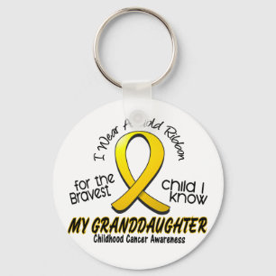 Chaveiro Fita Dourado do cancer da infância para minha net