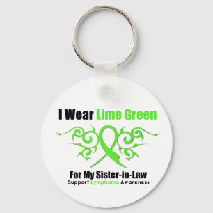 Chaveiro Fita tribal do linfoma para minha irmã na lei