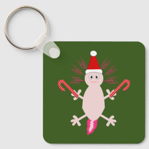 Chaveiro Fixe de Natal Axolotl Personalizado Duplo Lado