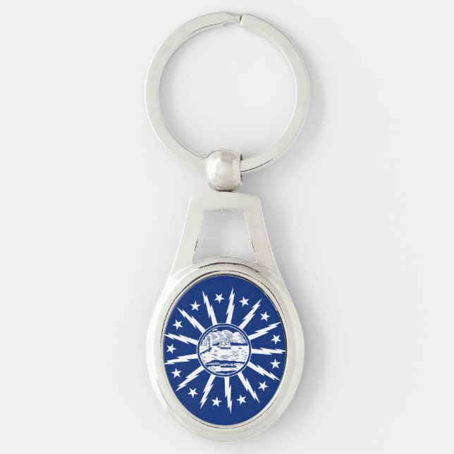 Chaveiro Flag of Buffalo, New York Keychain (Frente)