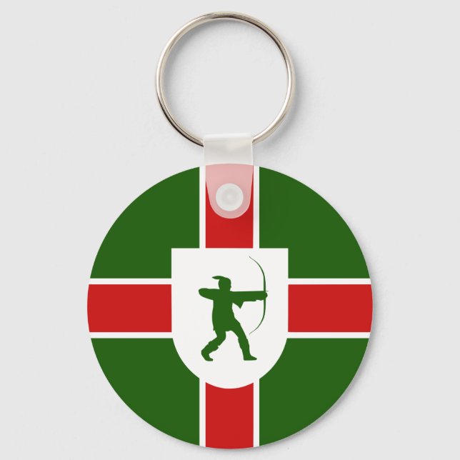 Chaveiro Flag of Nottinghamshire Keychain (Verso)