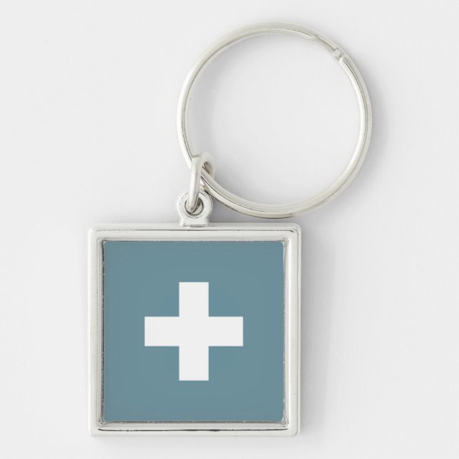 Chaveiro Flag of Switzerland modified - Suíça Suisse - (Frente)