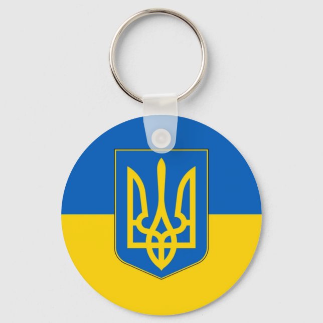 Chaveiro Flag of Ukraine Trident  (Verso)