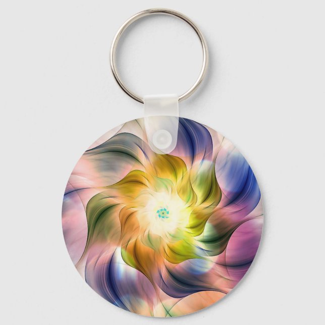 Chaveiro Flame Fractal Colorido (Frente)